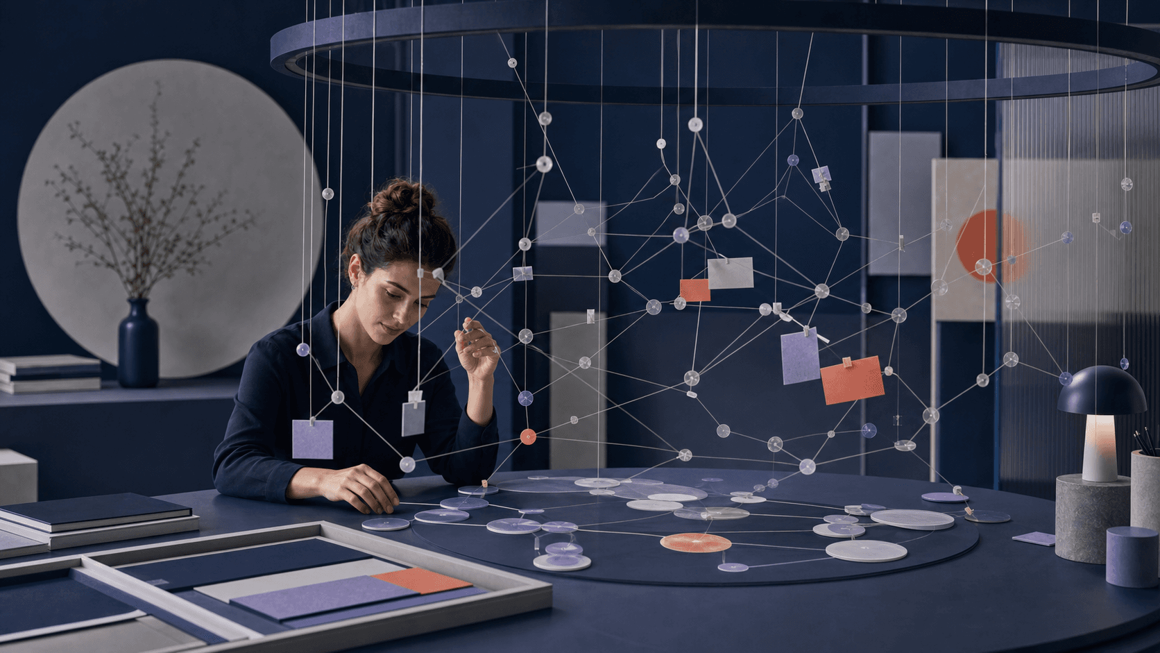 Independent sourcer identifying one meaningful connection inside a sculptural professional network